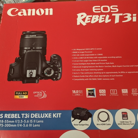 Canon EOS Rebel T3i lens and camera bag - Picture 1 of 2